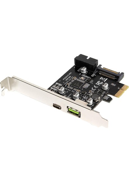 Pcı-E'ye Usb3.1 Type-C Genişletme Kartı / USB 2.4A Hızlı Şarj + 19PIN'E (Yurt Dışından)