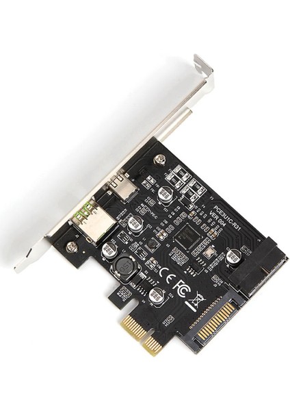 Pcı-E'ye Usb3.1 Type-C Genişletme Kartı / USB 2.4A Hızlı Şarj + 19PIN'E (Yurt Dışından)
