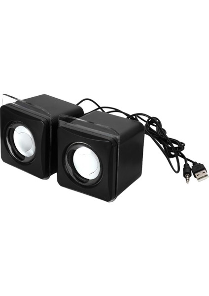 Bir Çift 3.5mm USB 2.0 Stereo Multimedya Masaüstü Bilgisayar Müzik Hoparlör (Yurt Dışından)