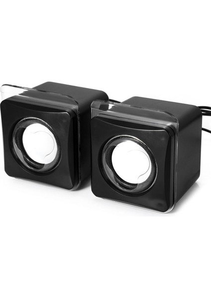 Bir Çift 3.5mm USB 2.0 Stereo Multimedya Masaüstü Bilgisayar Müzik Hoparlör (Yurt Dışından)