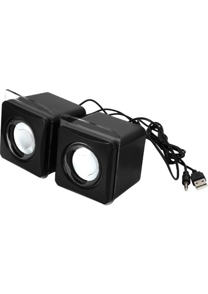 Bir Çift 3.5mm USB 2.0 Stereo Multimedya Masaüstü Bilgisayar Müzik Hoparlör (Yurt Dışından)