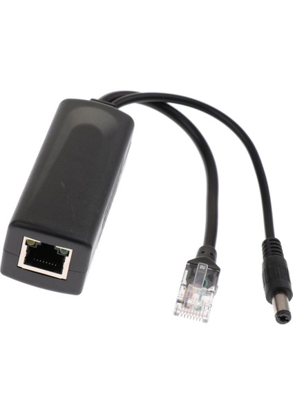 Ethernet Splitter 48V Üzerinden Poe, 12V Desteği 802.3 Af / Power Black (Yurt Dışından)