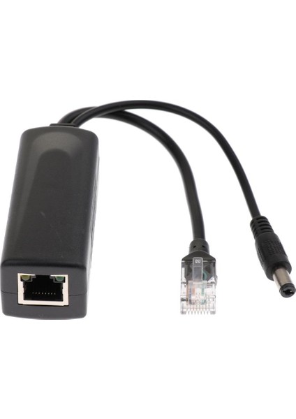 Ethernet Splitter 48V Üzerinden Poe, 12V Desteği 802.3 Af / Power Black (Yurt Dışından)