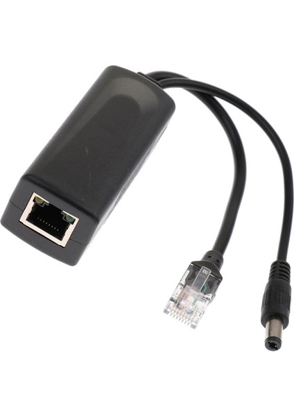 Ethernet Splitter 48V Üzerinden Poe, 12V Desteği 802.3 Af / Power Black (Yurt Dışından)