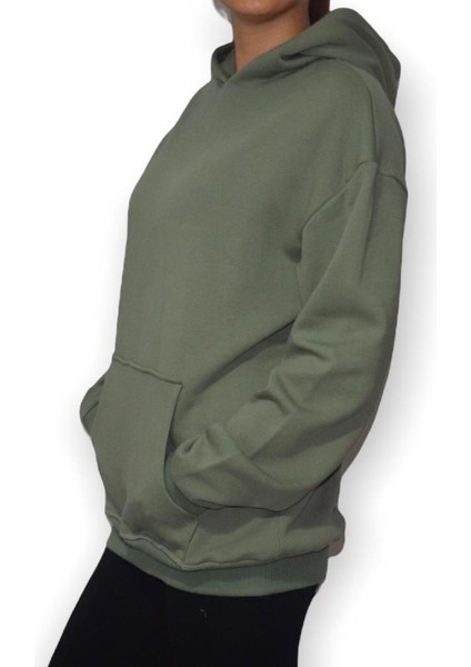 Sweatshirt Kapuşonlu Pamuklu Oversize