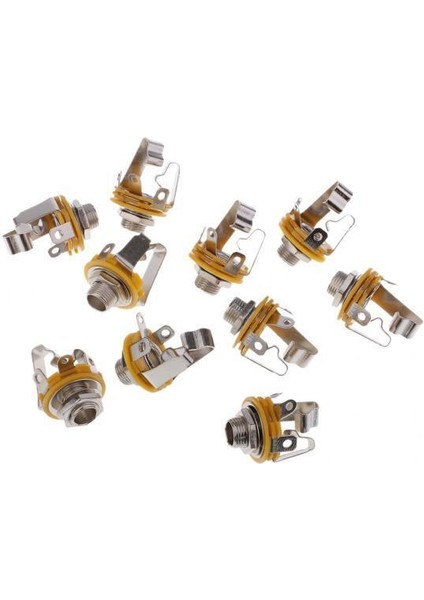2x 10 Adet 1/4 '' 6.35MM Stereo Soket Jack Kadın Bağlayıcı Paneli Dağı (Yurt Dışından)