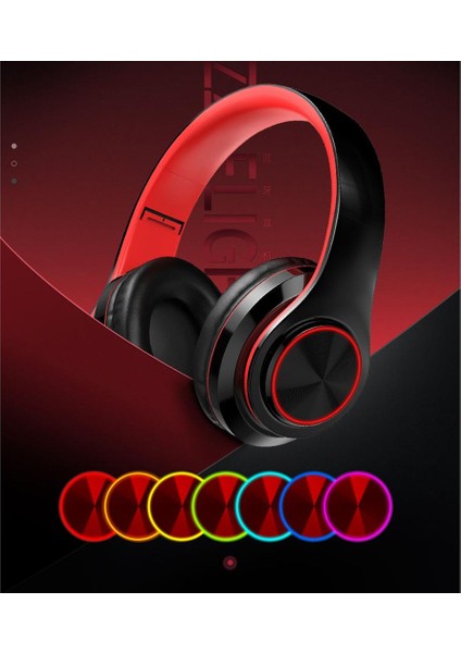 Spor Kulaklıklar Bluetooth Kablosuz Şarj Edilebilir Kulaklıklar Fm Tf Mavi + Siyah (Yurt Dışından)