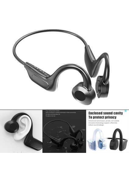 Açık Kulak Bluetooth 5.1 Kulaklık Kulakiçi Kemik Iletim Spor Kulaklık (Yurt Dışından)