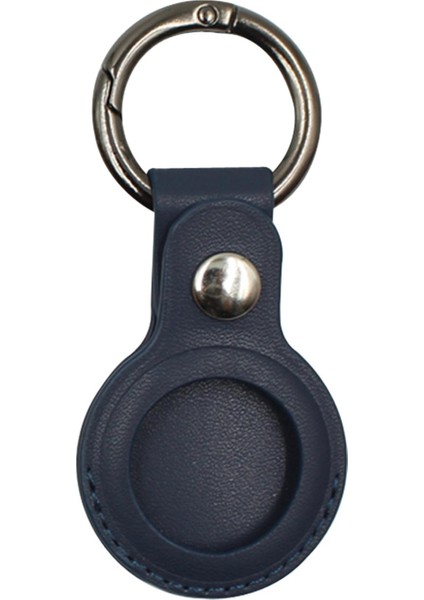 Pu Deri Koruyucu Kılıf Airtags Ile Uyumlu, Anahtarlık Koruyucu Kılıf Kapak ile Tracker Tutucu, - Mavi (Yurt Dışından)