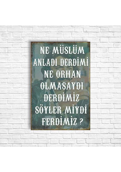 Ferdi Tayfur Retro Ahşap Poster