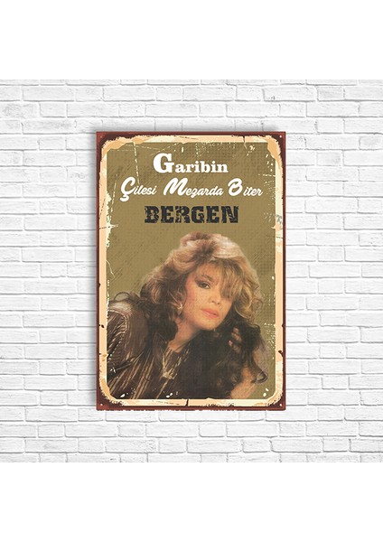 Bergen Retro Ahşap Poster