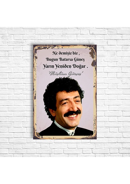 Müslüm Gürses Retro Ahşap Poster