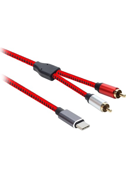 USB Tipi C A Ile 2 Rca Ses Kablosu Samsung Tablet Hoparlör Amplifikatörü Için 5 Metre (Yurt Dışından)
