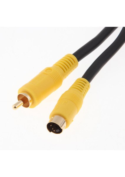 1 Piece S-Video 4pin Erkek Rca Erkek Tv Çıkışı Video Dönüştürücü Kablosu 1.8m (Yurt Dışından)