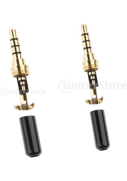 2 Paket 3.5mm Soket Dönüştürücü Erkek Kafaları Dıy Kulaklık Tamir Kulaklık Için (Yurt Dışından)
