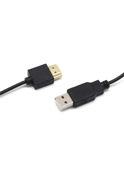 Altın Kaplama USB 2.0 Hdmı Şarj Kablosu Adaptörü Erkek Dönüştürücü (Yurt Dışından)