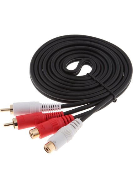 2 Rca Erkek Amplifikatör Tv Için Kadın Adaptörü Stereo Ses Kablosu Hattı (Yurt Dışından)