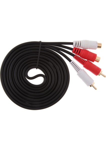 2 Rca Erkek Amplifikatör Tv Için Kadın Adaptörü Stereo Ses Kablosu Hattı (Yurt Dışından)