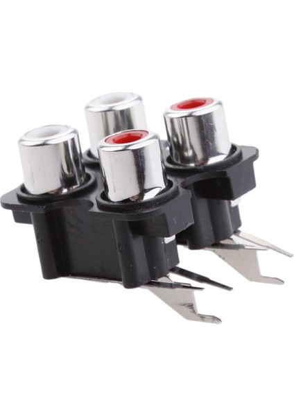 10 Adet Pcb Dağı Av Konsantrik Çıkış 4 Rca Kadın Soket Konnektör Kurulu (Yurt Dışından)