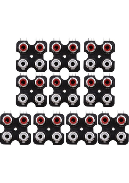10 Adet Pcb Dağı Av Konsantrik Çıkış 4 Rca Kadın Soket Konnektör Kurulu (Yurt Dışından)