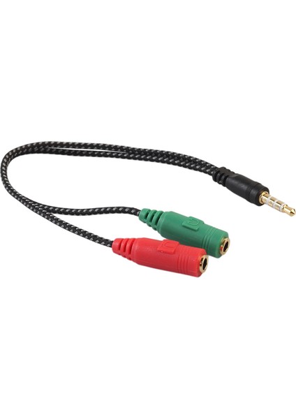 3.5mm 1/8 "erkek Stereo Için Çift 3.5mm Kadın Y Splitter Kulaklık Ses Kablosu (Yurt Dışından)