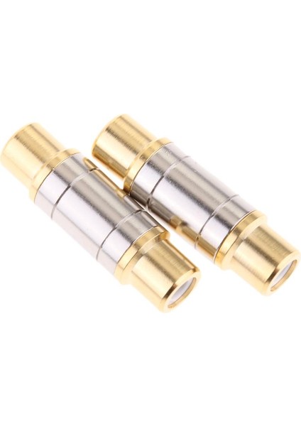 2x Tek Rca Fono Kuplör Kadın Için Kadın Ses Video Bağlayıcı Adaptörü (Yurt Dışından)