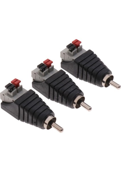 3 Adet Fono Rca Erkek Av Vida Terminali Video Av Adaptörü (Yurt Dışından)