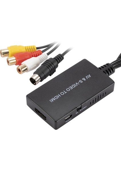 Av S-Video Hdmı Dönüştürücü Destek 720 P / 1080P Pal / Ntsc Ps3 Vhs Vcr Için (Yurt Dışından)