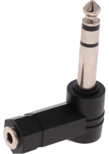 6.35MM Erkek Fiş 3.5mm Kadın Mic Kulaklık Ses Dirsekleri Konektörü (Yurt Dışından)