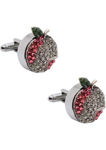 Elma Figürlü Klasik Kol Düğmesi
