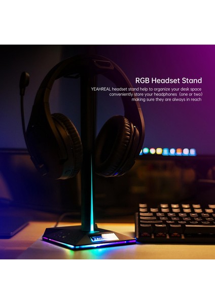 Rgb Kulaklık Kulaklık Kulaklık Standı Askı Tutucu Ekran Braketi Rafları (Yurt Dışından)