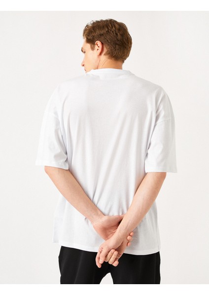 Erkek Anime Baskılı Oversize Tişört