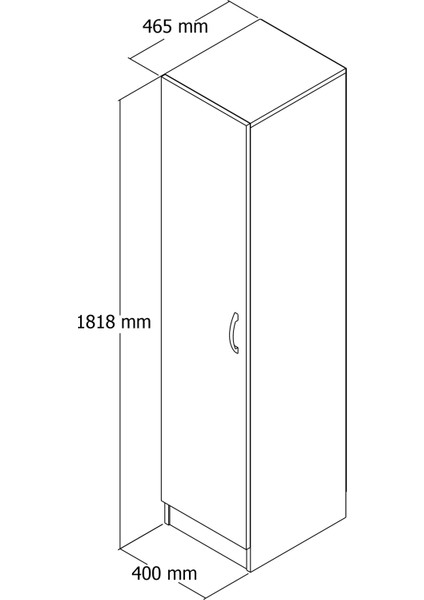 1 Kapılı Gardrop Çam- GRD0302