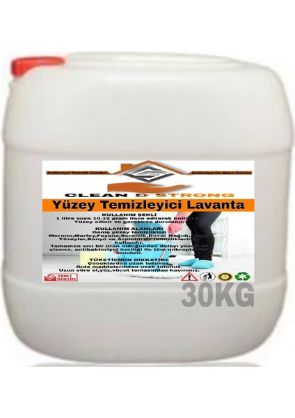 Yüzey Temizleyici Lavanta Kokulu 30KG