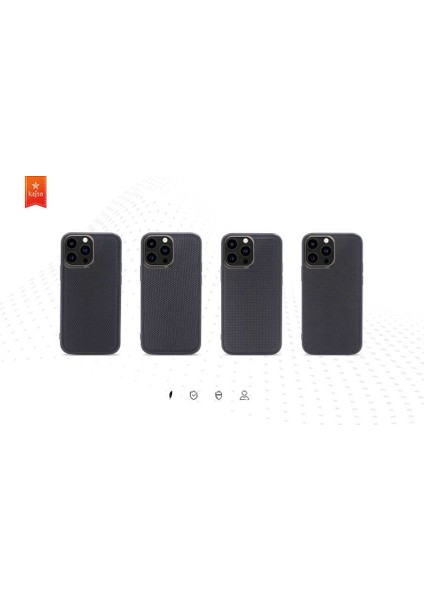 Apple iPhone 13 Pro Max Uyumlu Kılıf Kajsa Preppie Serisi Dark Kapak