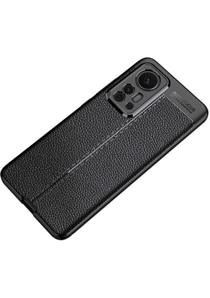 Xiaomi Mi 12 Pro Kılıf Rugan Armor Deri Görünümlü Parmak İzi Yapmaz Dayanıklı Niss Silikon Kapak