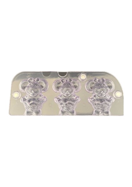 3D Mickey Şeffaf Çikolata Kalıbı