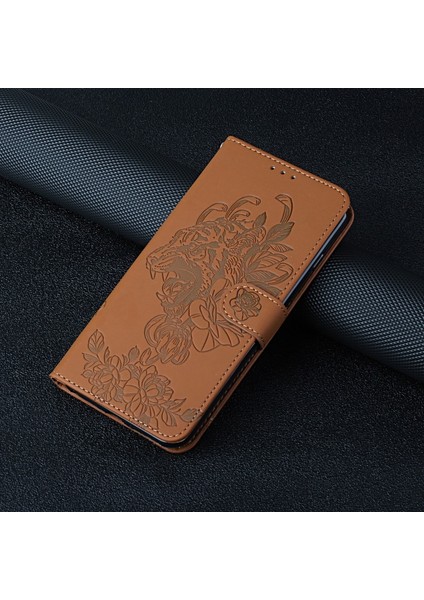 Apple iPhone 12 6.1 Inç Uyumlu Desen Baskılı Cüzdan Tasarım Deri Telefon Kılıfı - Kahverengi (Yurt Dışından) modelleri