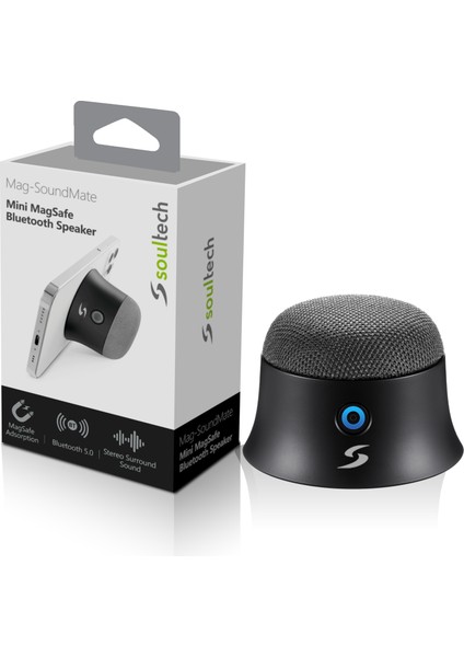 Mos Martket Soultech HP009S Soundmate Platinum Manyetik Kablosuz Bluetooth Hoparlör Siyah