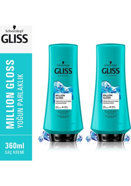 Million Gloss Saç Kremi 360 ml 2'li