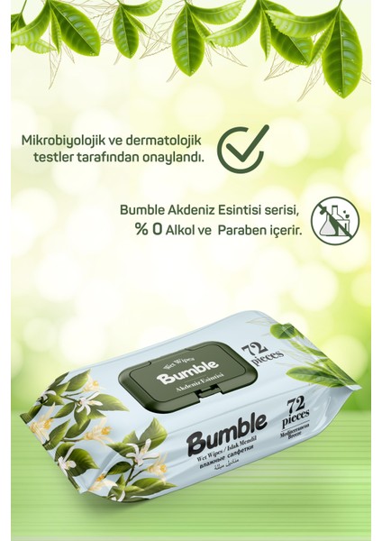 AKDENİZ ESİNTİSİ ISLAK MENDİL 72 YAPRAK 4'LÜ PAKET