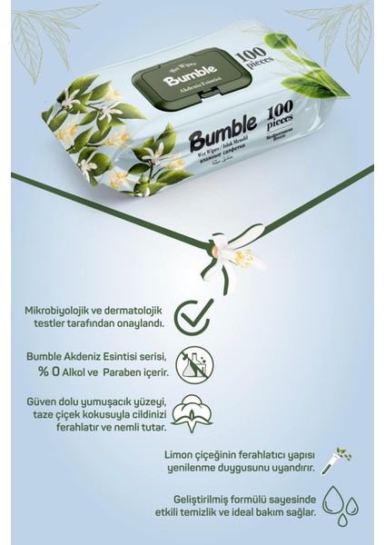 AKDENİZ ESİNTİSİ ISLAK MENDİL 72 YAPRAK 6'LI PAKET