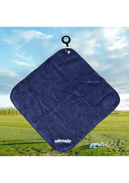 12X12 '' Mikrofiber Golf Havlu Ter-Emici Silme Bezi Spor Koyu Mavi(Yurt Dışından)