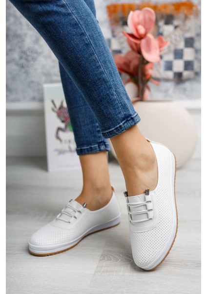 Ortopedik Taban Lazerli Beyaz Ayakkabı modelleri