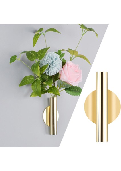 Ev Duvar Asılı Bitki Çiçek Vazo Tüp Oturma Odası Ekici Tutucu Dıy Altın (Yurt Dışından) indirimleri