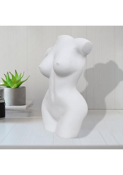 Reçine Kadın Vücut Vazo Reçine Bitkiler Pot Kadın Heykeller Süs Dekor Sarı (Yurt Dışından) modelleri