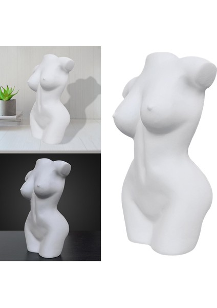 Reçine Kadın Vücut Vazo Reçine Bitkiler Pot Kadın Heykeller Süs Dekor Sarı (Yurt Dışından) fırsatları