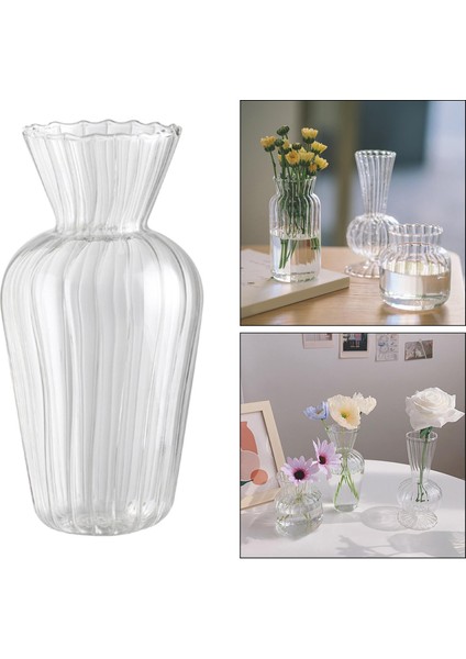 Cam Çiçek Vazo Temizle Çiçek Konteyner Taze Kesim ve Kurutulmuş Çiçek Vazo 5X15 cm (Yurt Dışından) modelleri
