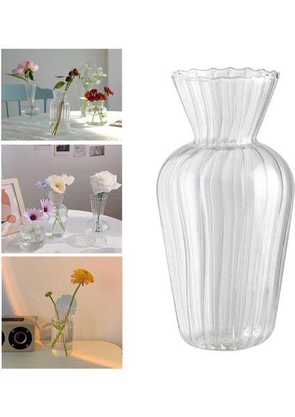 Cam Çiçek Vazo Temizle Çiçek Konteyner Taze Kesim ve Kurutulmuş Çiçek Vazo 5X15 cm (Yurt Dışından) indirimleri