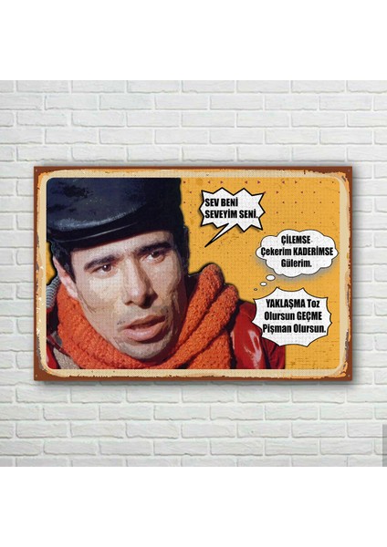 Ilyas Salman Retro Ahşap Poster